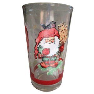 FIRNA Tumbler Three Panel Nisse Tomten Gardvord Tonttu Gnome Red Band EUC